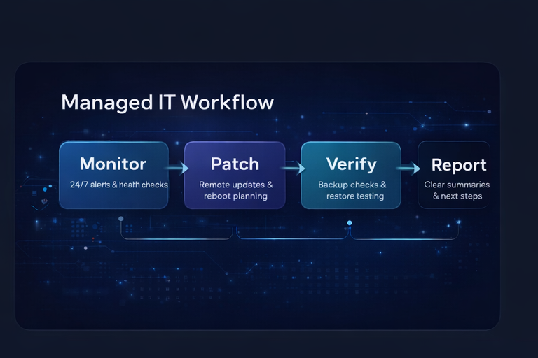 Endpoint and alert monitoring dashboard showing device health, threats, and response queue